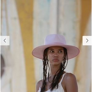 Light pink fedora